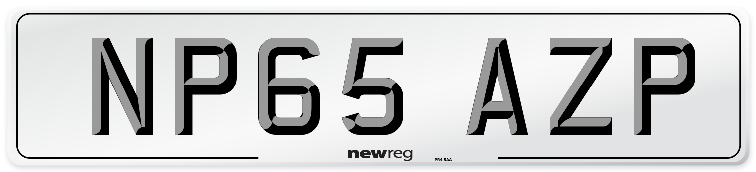 NP65 AZP Number Plate from New Reg